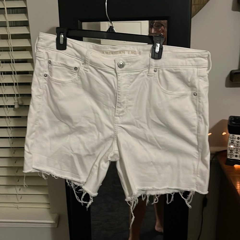 American Eagle, white denim shorts  size 18